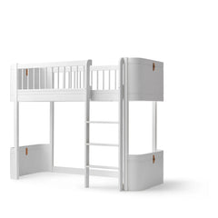 Oliver Furniture - Cama Mini+ de Madera de Altura Media 68x162cm | Blanca