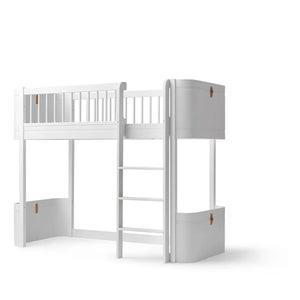 Oliver Furniture - Cama Mini+ de Madera de Altura Media 68x162cm | Blanca