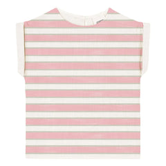 Studio Bohème - Camiseta de gasa de algodón a rayas Praslin | Rosa