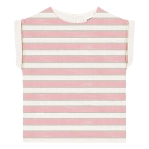 Studio Bohème - Camiseta de gasa de algodón a rayas Praslin | Rosa