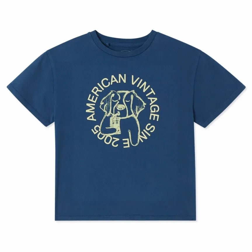 American Vintage - Camiseta para Perro Fizvalley | Azul