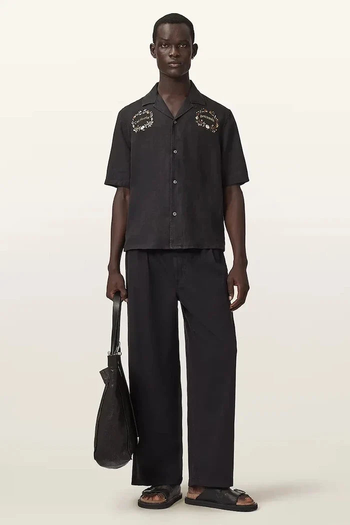 Camisa de lino para hombre AllSaints KLAVICLE