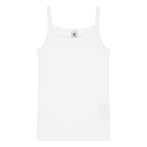 Petit Bateau - Camiseta de tirantes Cocotte de algodón orgánico | Blanco