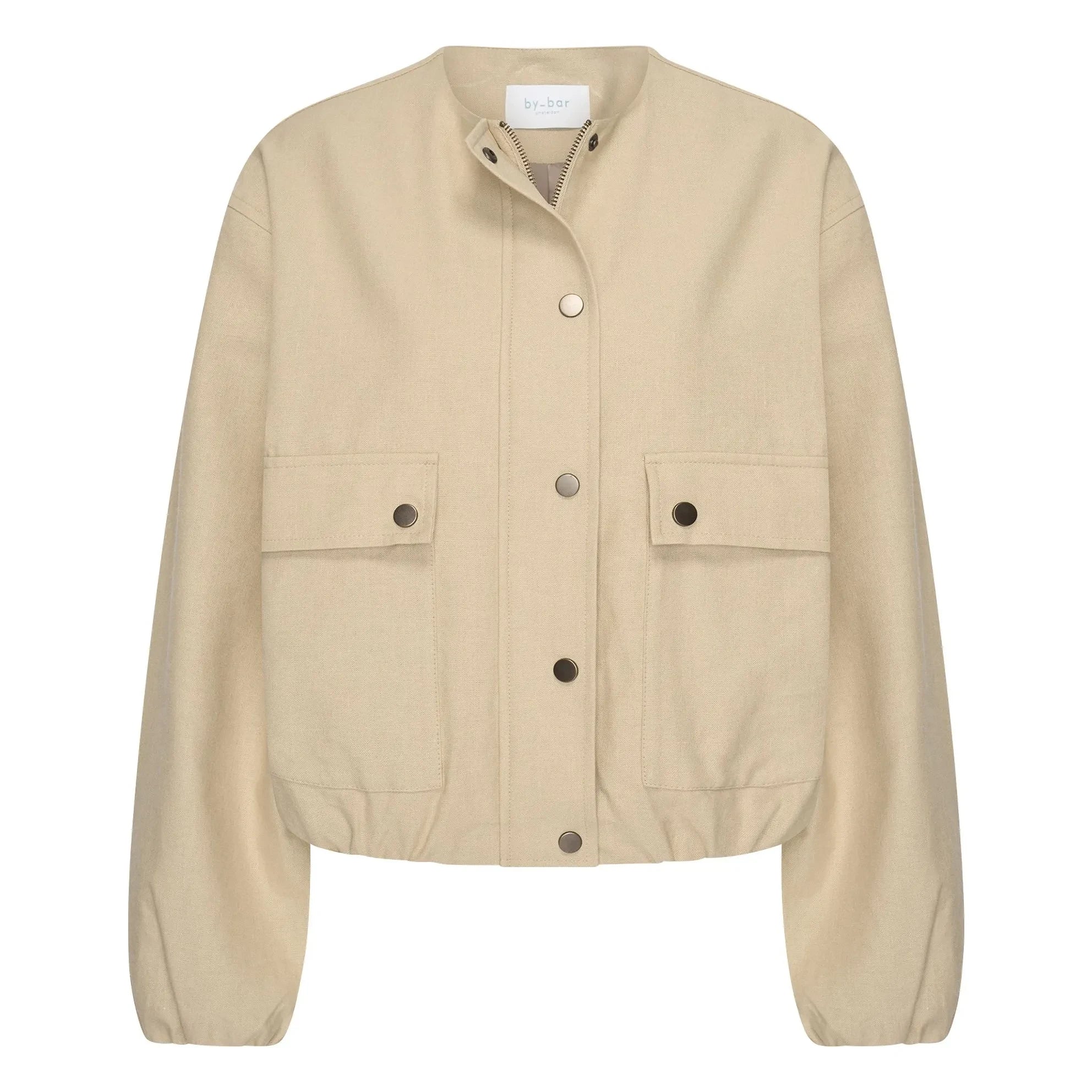 By Bar - Chaqueta de Algodón y Lino Maggie | Beige Oscuro