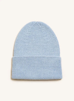 Hvid - Bonete de Merino Fonzie para Bebés | Azul Claro