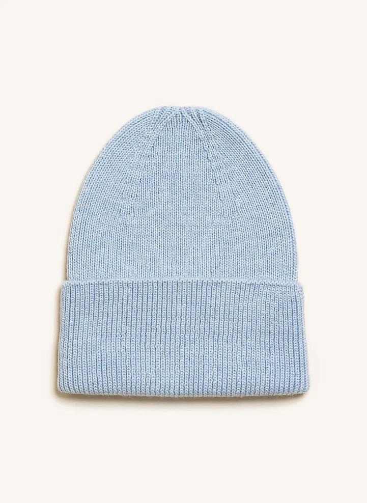 Hvid - Bonete de Merino Fonzie para Bebés | Azul Claro
