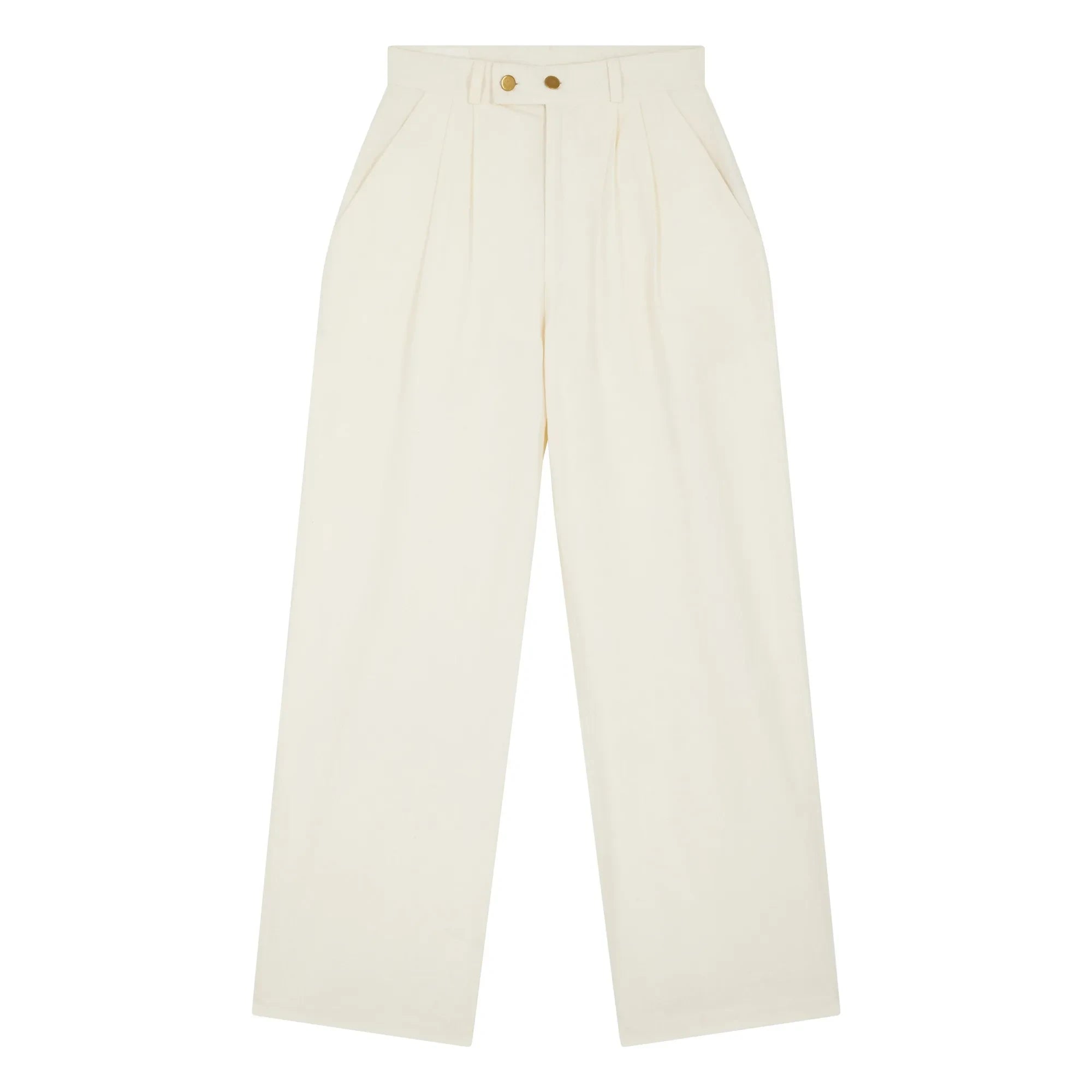 Leon & Harper - Pantalón Perli de Algodón Orgánico | Blanco