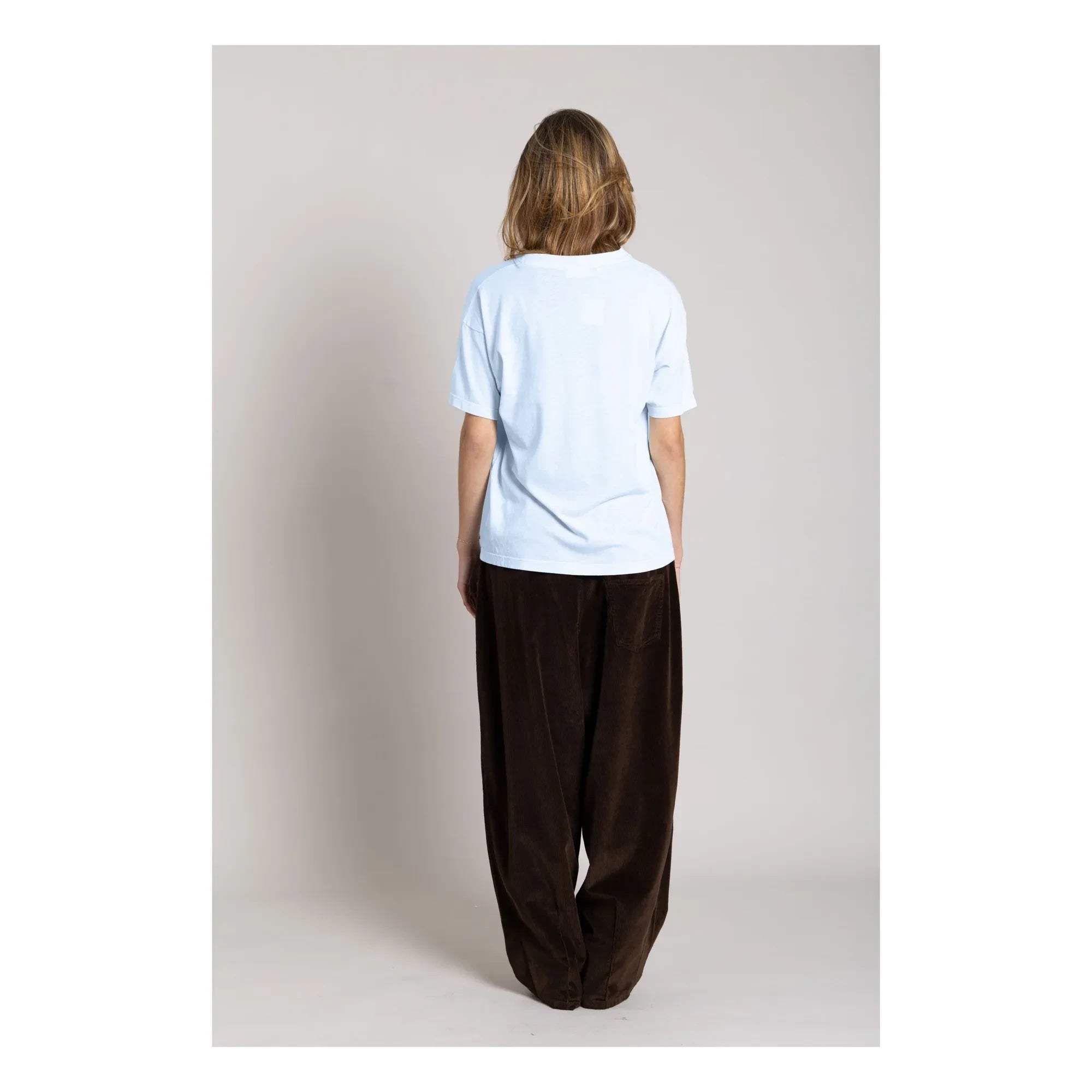 Smallable Woman - Camiseta de algodón orgánico Hana | Azul Hielo