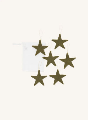 Muskhane - Fieltro "Shooting Stars" Garland | Moss Green