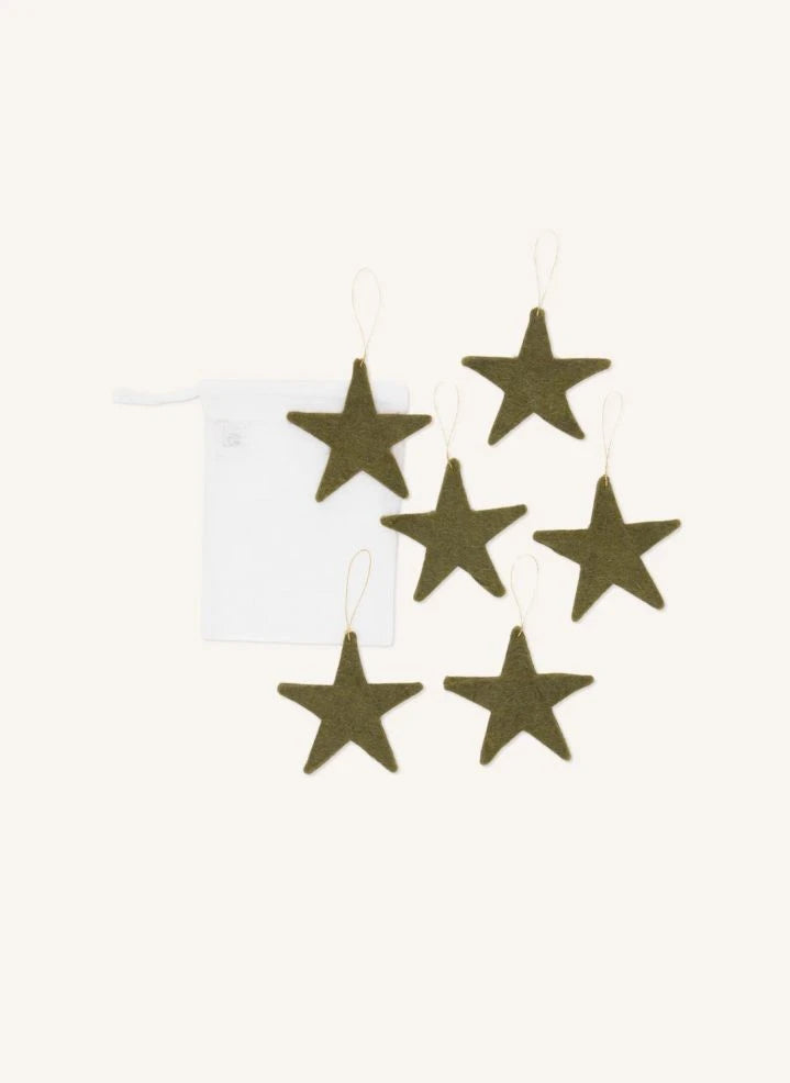 Muskhane - Fieltro "Shooting Stars" Garland | Moss Green