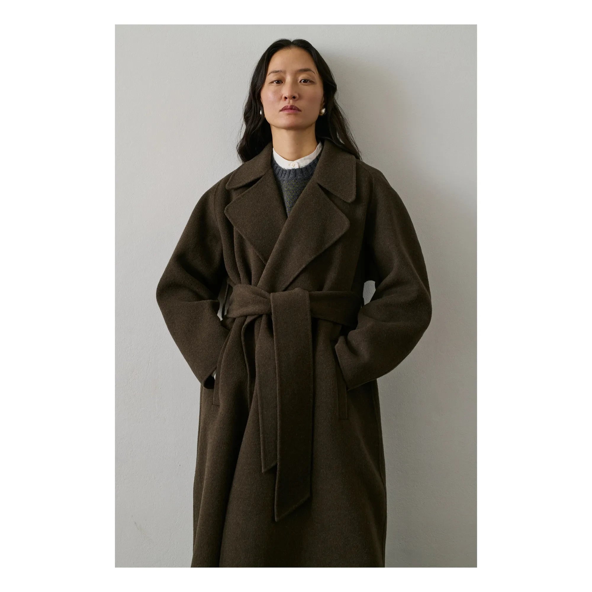 Soeur - Harvard Lana de chaqueta | Caqui-marrón