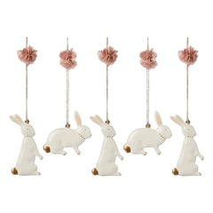 Maileg - Adornos de Pascua de Conejo Metálicos - Set de 5