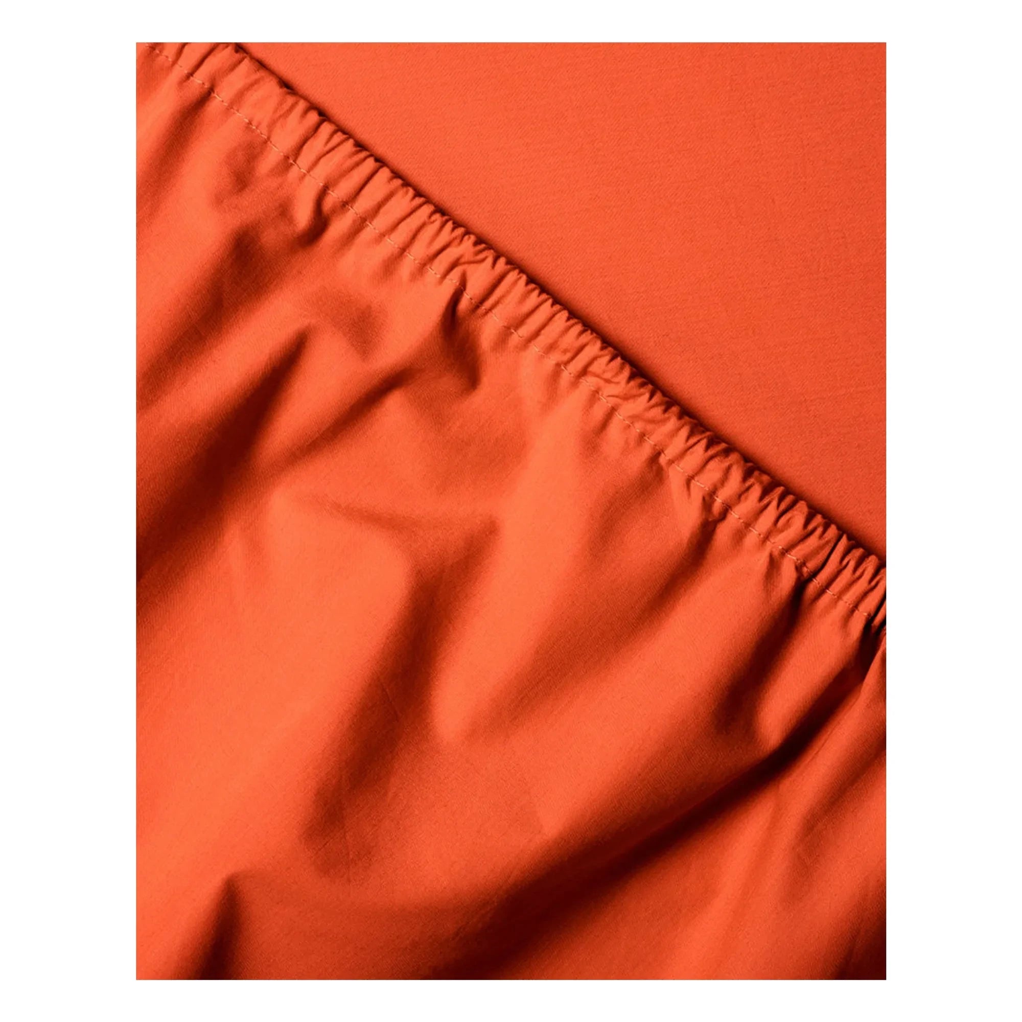 Suite 702 - Sábana bajera de percal orgánico - Naranja Amapola | Naranja