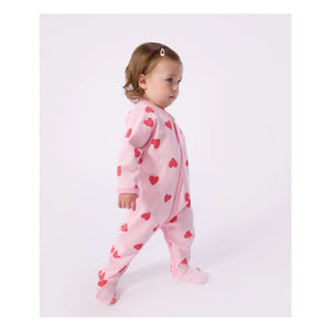 Petit Bateau - Pijama PB Corazones Buen Sueño | Rosa