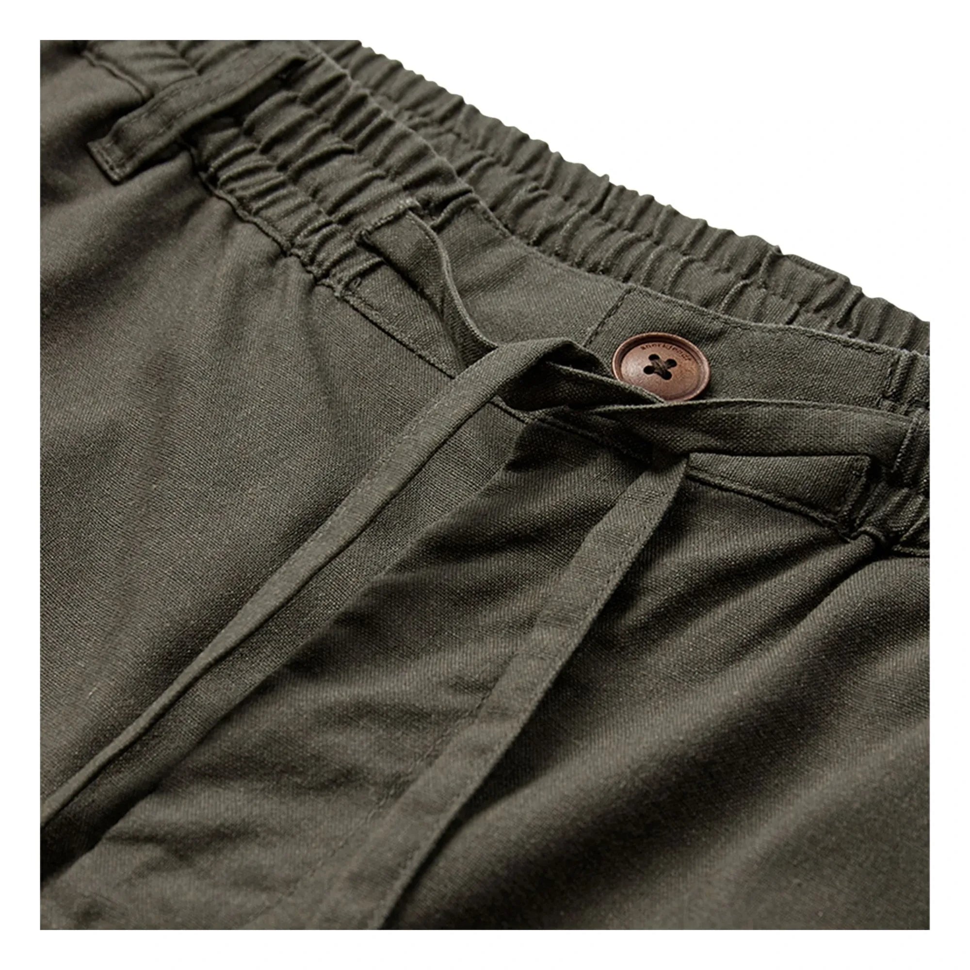 Anerkjendt - Pantalones de lino Akjan | Verde oscuro