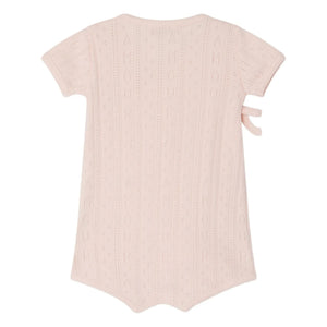 Bonpoint - Combicort de algodón orgánico Pointelle Chamomile | Rosa empolvado