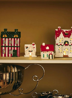 Anna + Nina - Casa de Papá Noel con LED | Blanca