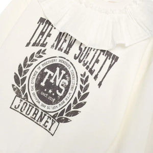 La nueva sociedad - Sudadera Beyaz Row Peter Pan Yaka