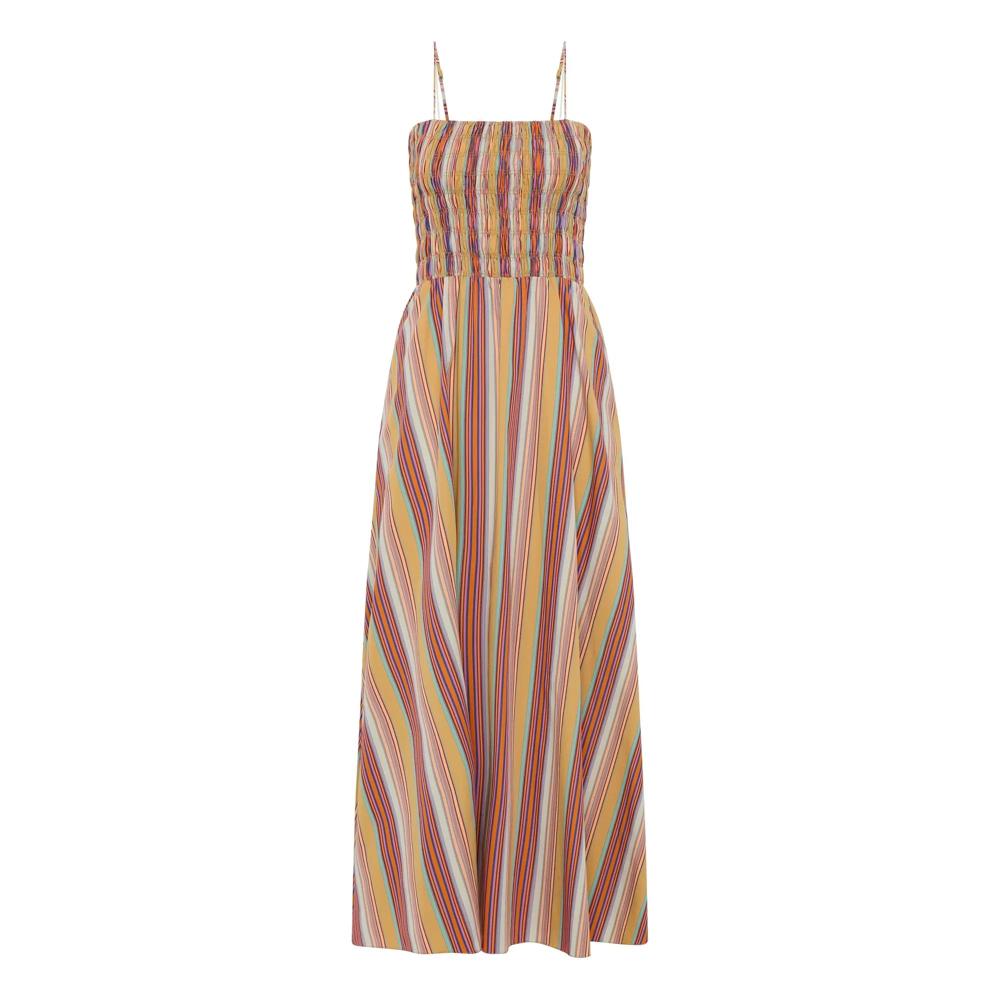 Faithfull the Brand - Vestido de rayas Anniken | Ladrillo