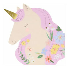 Meri Meri - Servilletas grandes de papel de unicornios de pradera - Paquete de 16