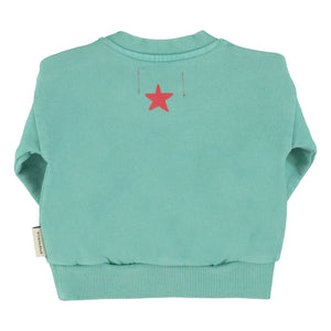 Piupiuchick - Sudadera de algodón orgánico Peace | Turquesa