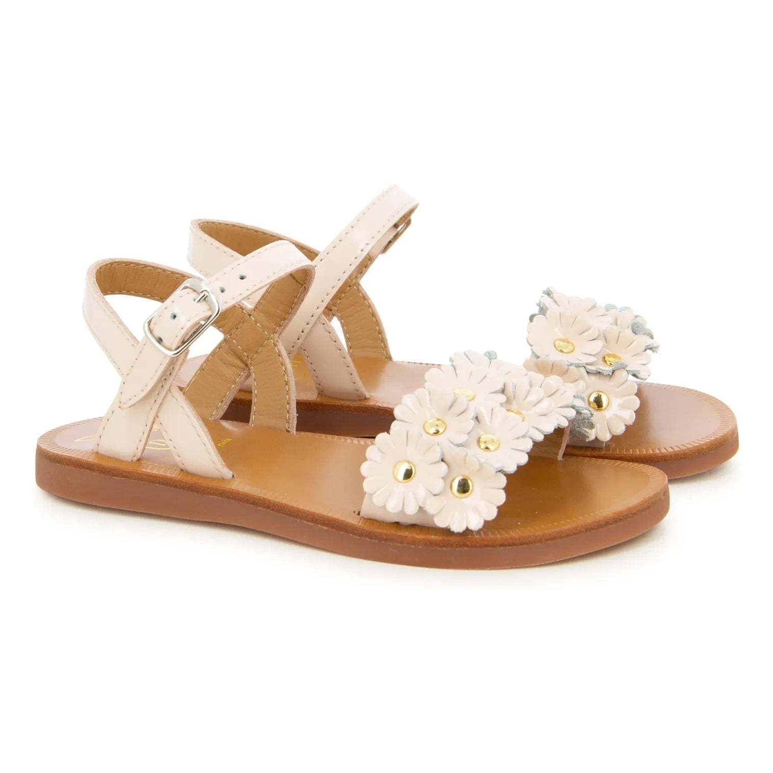 Pom d'Api - Sandalias Plagette Multi Flo | Beige rosa