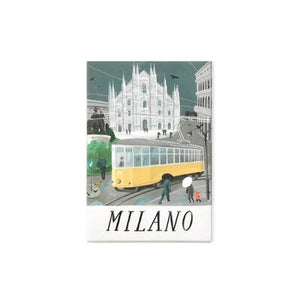 Legami - Imán ilustrado de Milán - Colección de ciudades del mundo