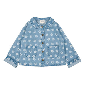 Louis Louise - Chaqueta vaquera floral marrón | Azul claro