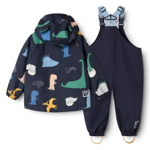 Liewood - Conjunto impermeable Manu Dinosaurs hecho con fibras recicladas | Azul marino