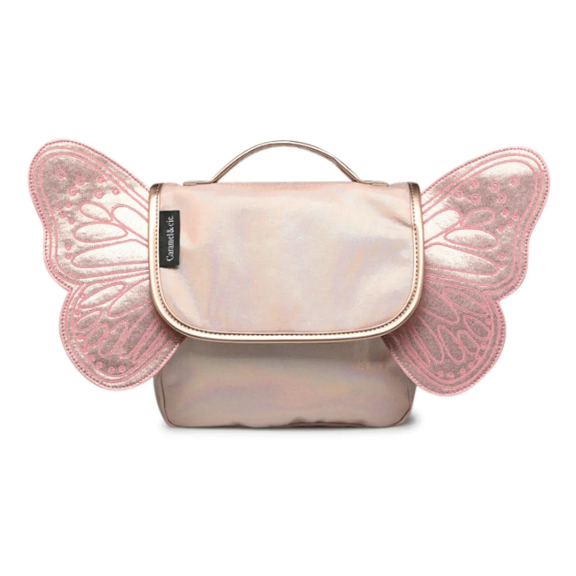 Caramel & Cie - Mochila brillante mariposa | Rosa