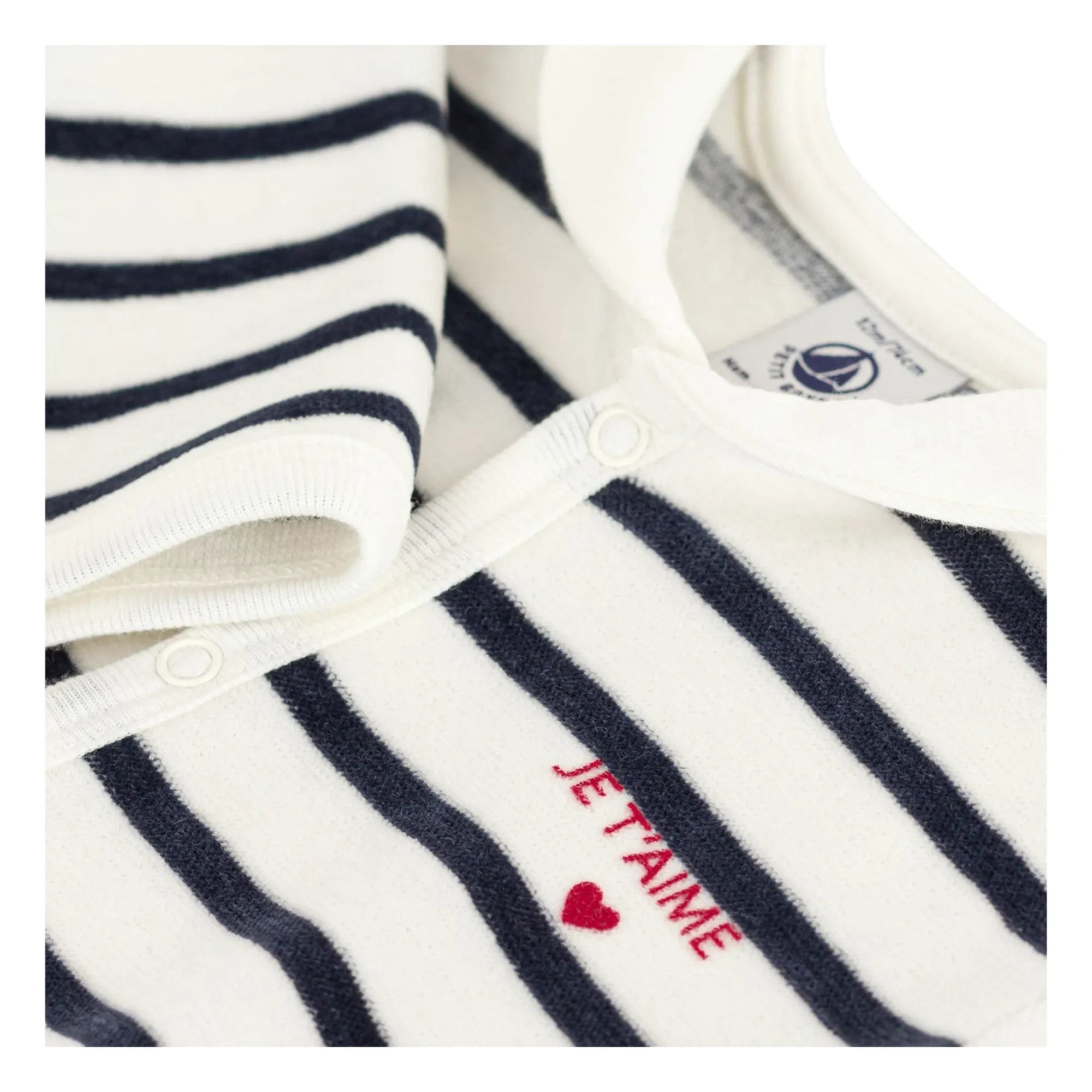 Petit Bateau - Pijama de dormir de algodón orgánico estilo marinero | Blanco
