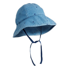 Mini Rodini - Gorra vaquera de algodón orgánico con lunares | Azul