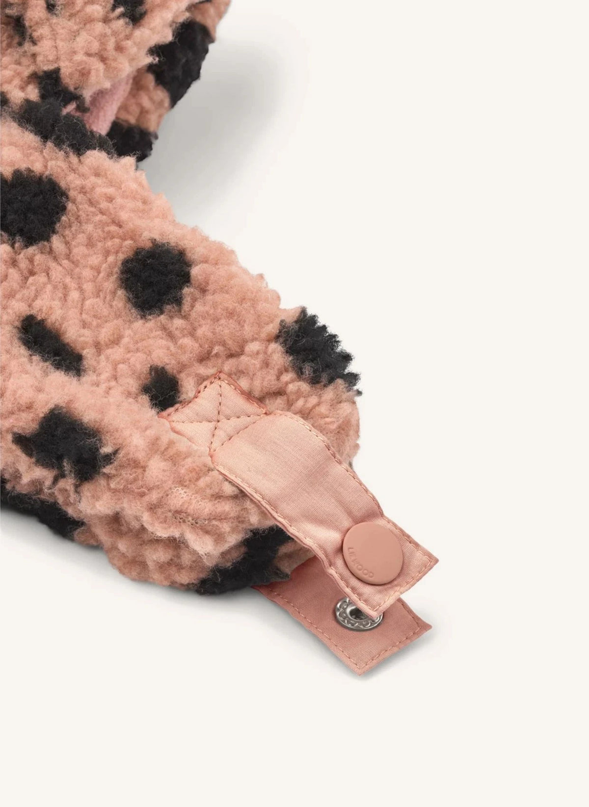 Liewood - Chapka Sherpa Bravo Leopard de Fibras Recicladas | Rosa Pálido