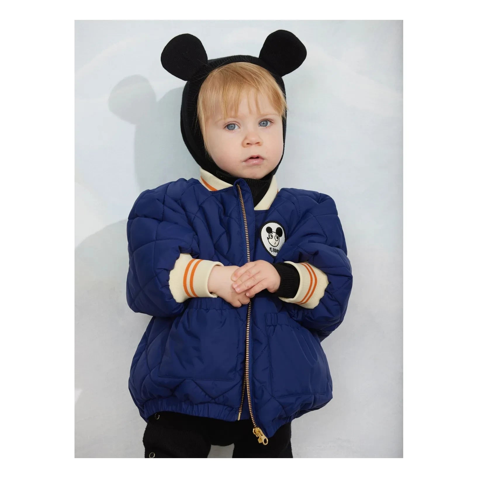 Mini Rodini - Geri Dönüştürülmüş Elyaf Kapitone Şişme Mont | Koyu Mavi