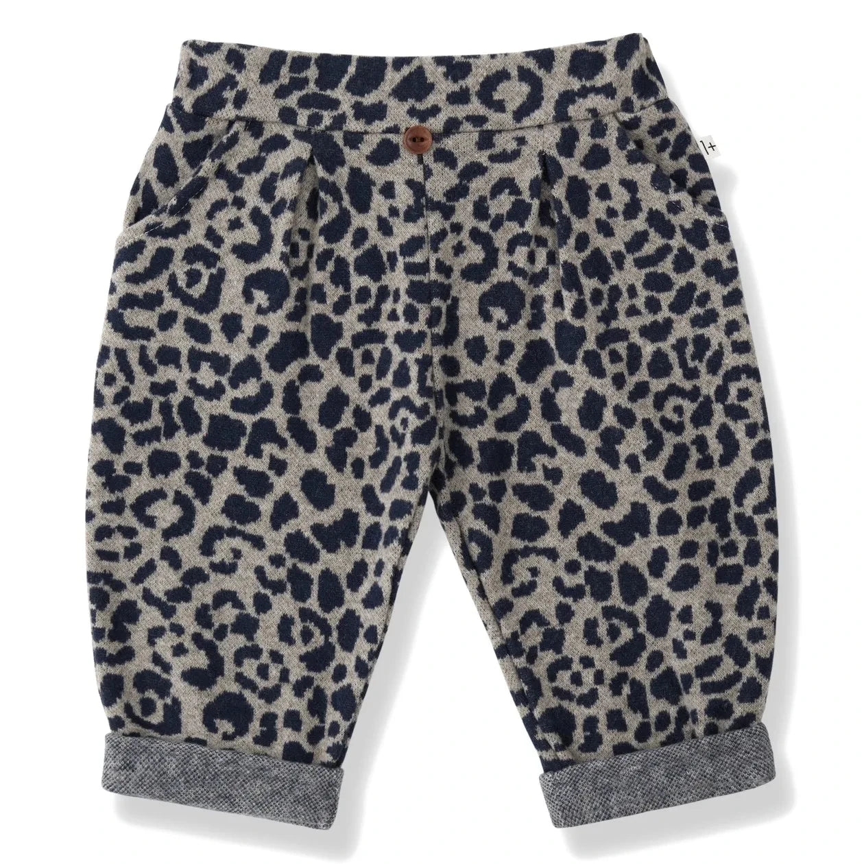 1+ in the family - Roma Leopar Polar Pantolon | Koyu Mavi