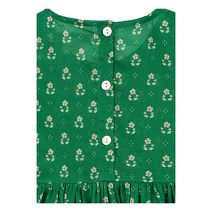 Konges Sløjd - Vestido Fruncido de Algodón Orgánico | Verde