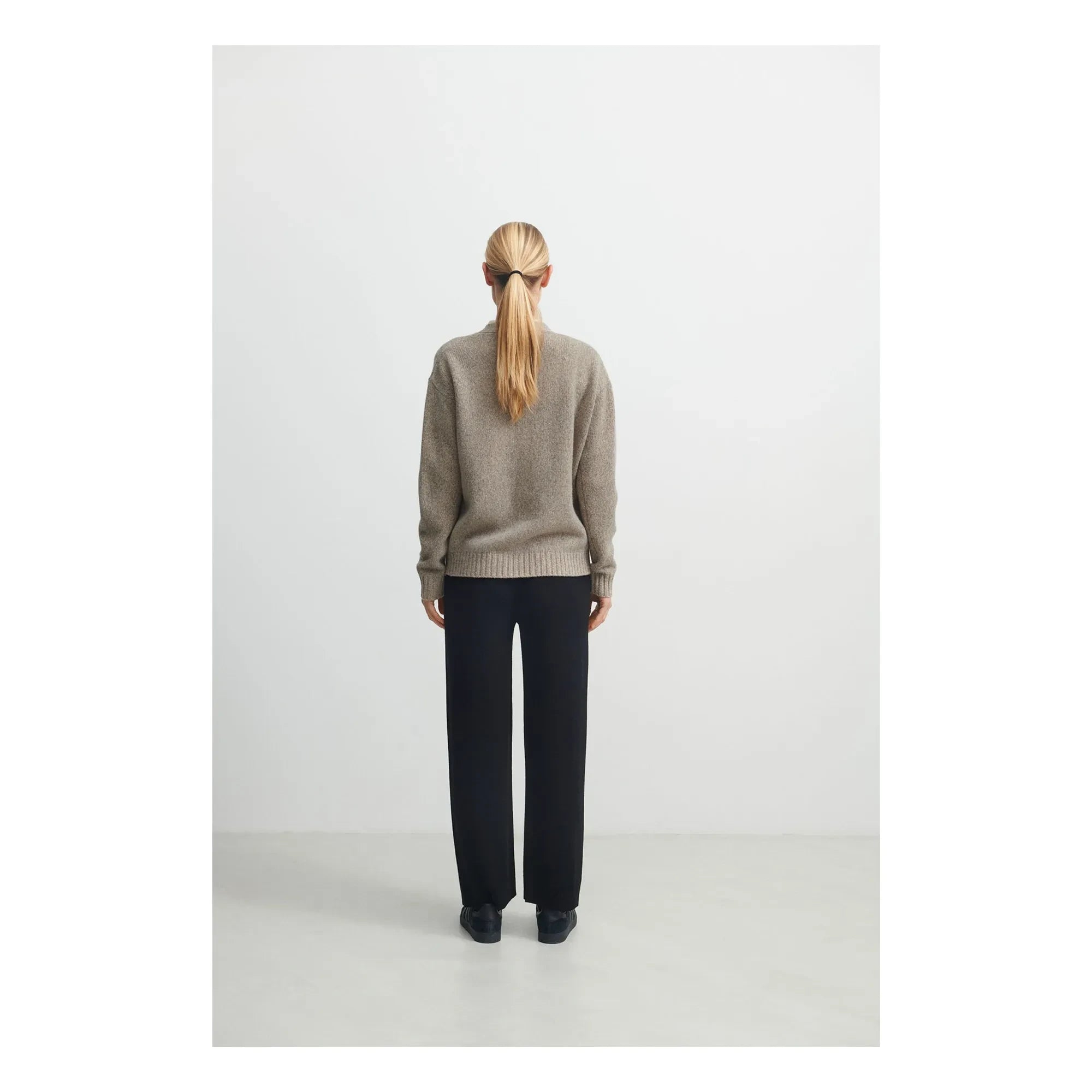 FUB - Cárdigan de lana de cordero para mujer | Beige brezo