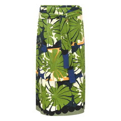 Mapoésie - Falda de popelina Zoé Poppy | Verde oscuro