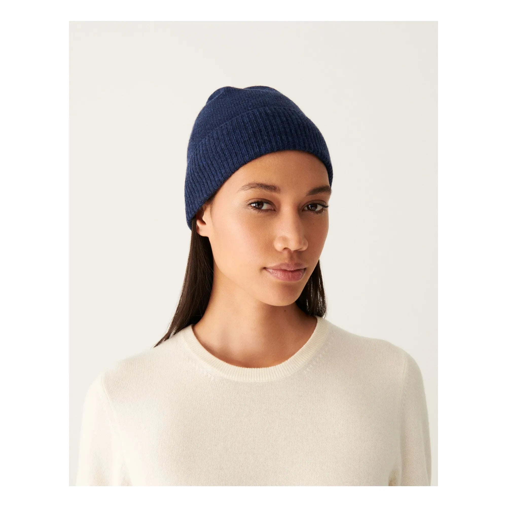 Bompard - Gorro clásico de cachemir | Azul marino