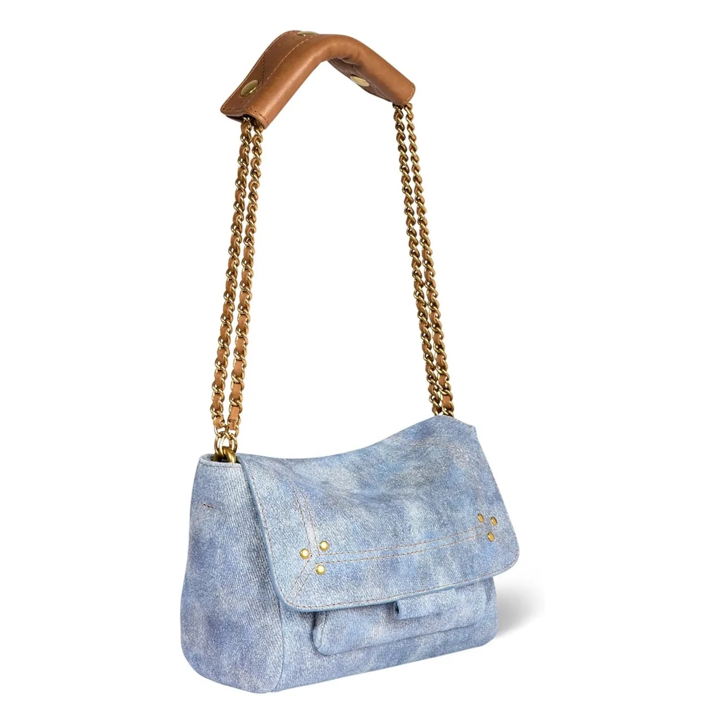 Jérôme Dreyfuss - Bolso Lulu S Croûte Velours | Azul lavado