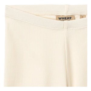 Wheat - Short de algodón orgánico acanalado fino | Crema