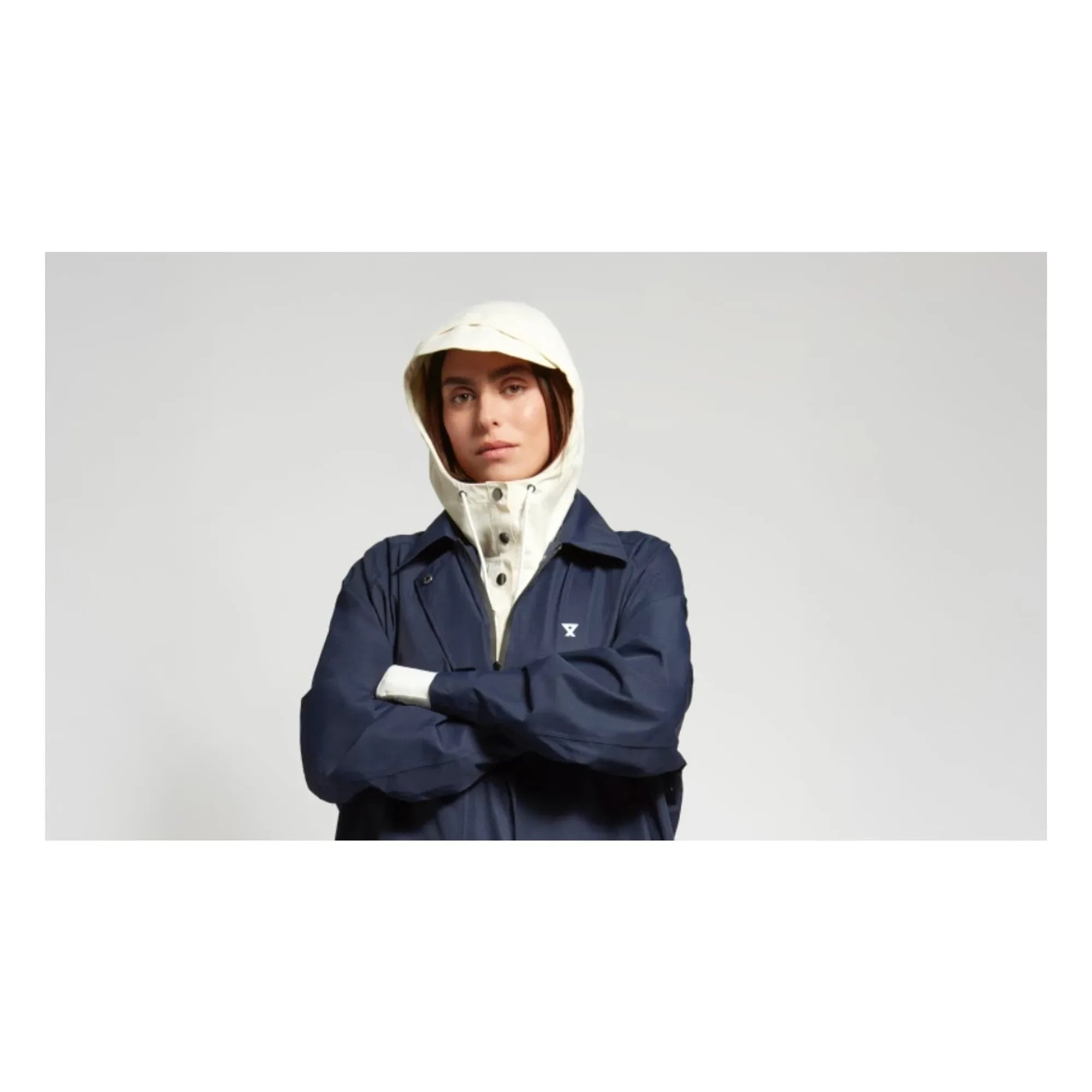 Fudoon - Sudadera impermeable con capucha | Crema