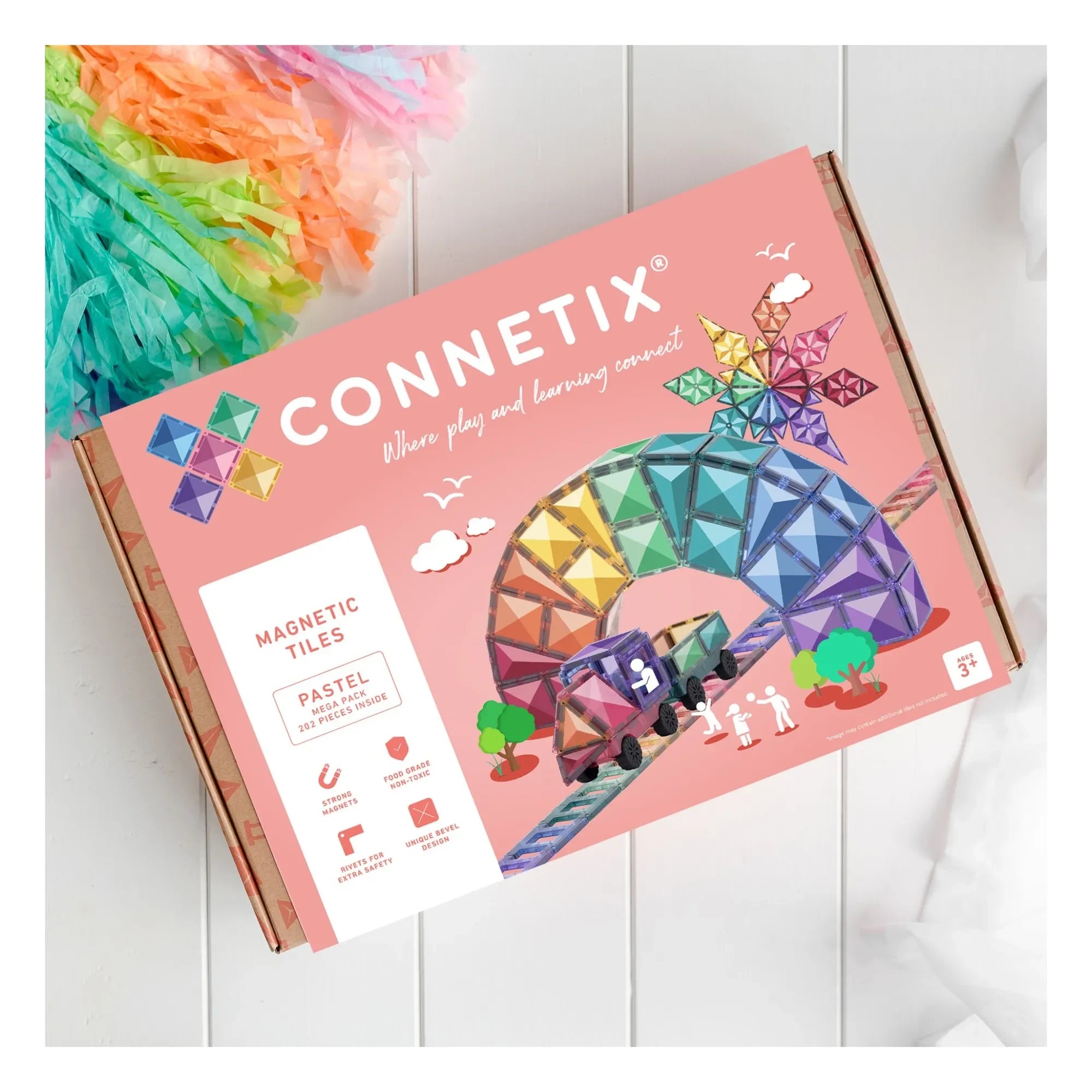 Connetix - Mega Pack - 202 piezas | Pastel