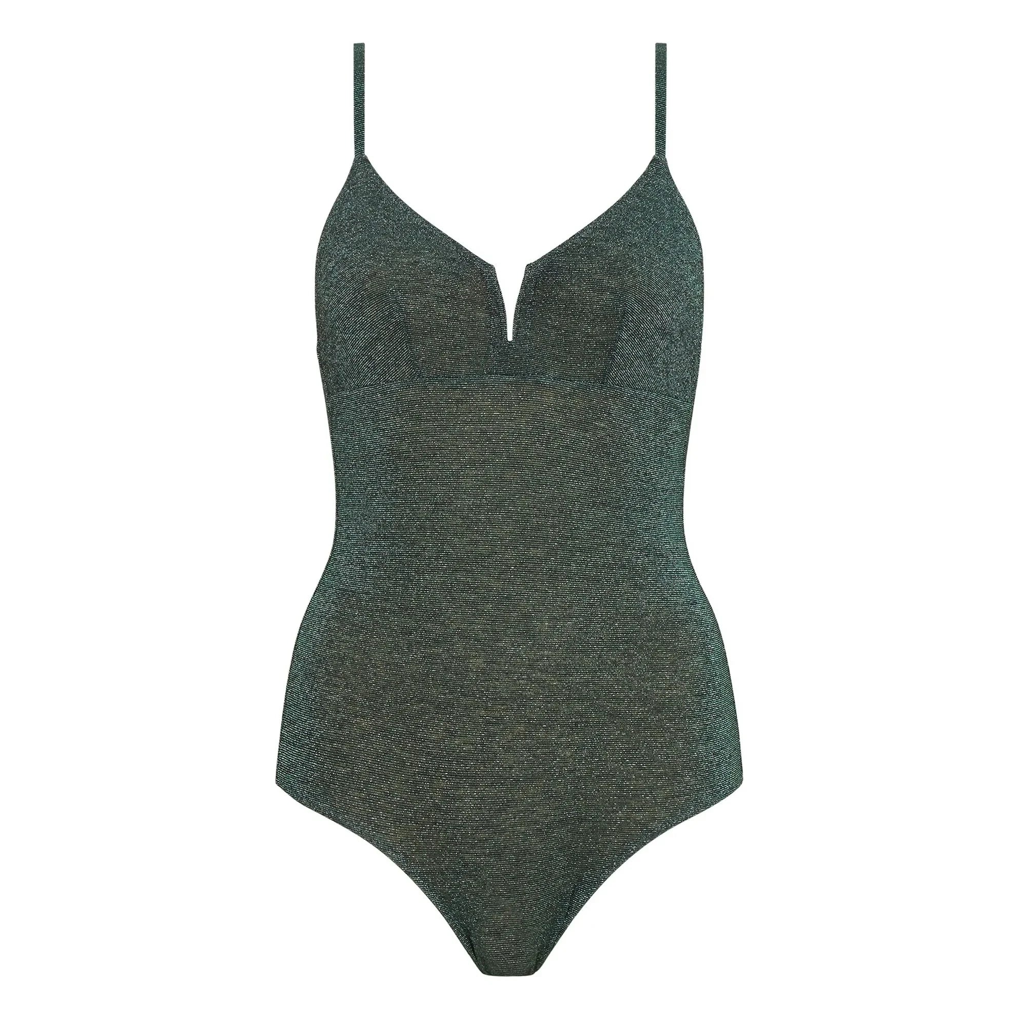 Momoni - Bañador de una pieza metálico Coral Spring | Verde