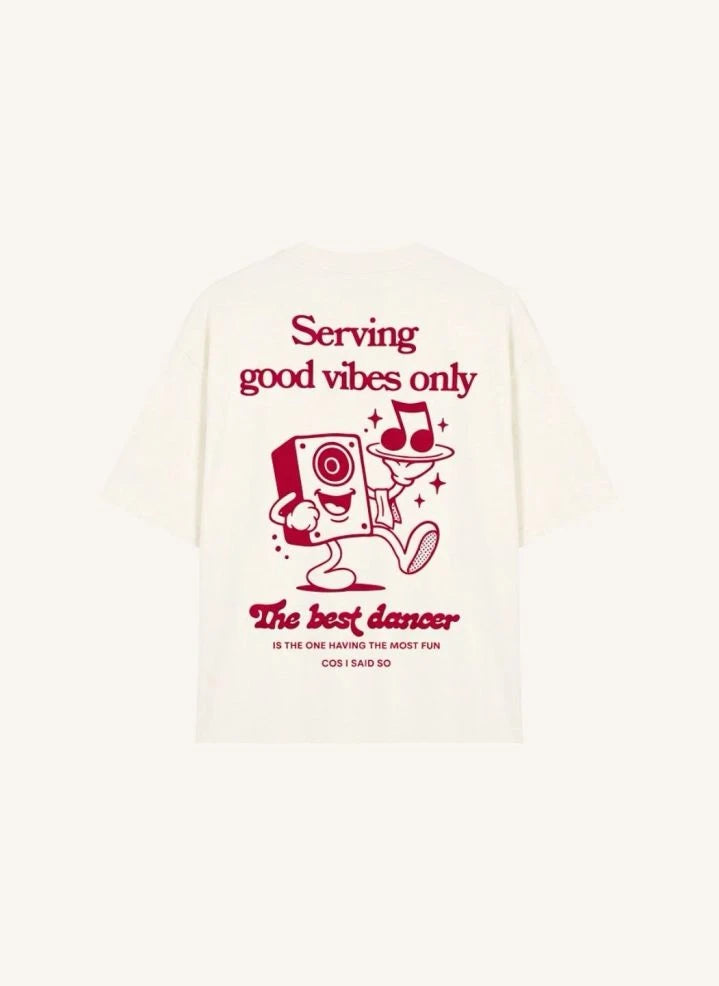 Cos I Said So - "Good Vibes Only" Camiseta | Blanca