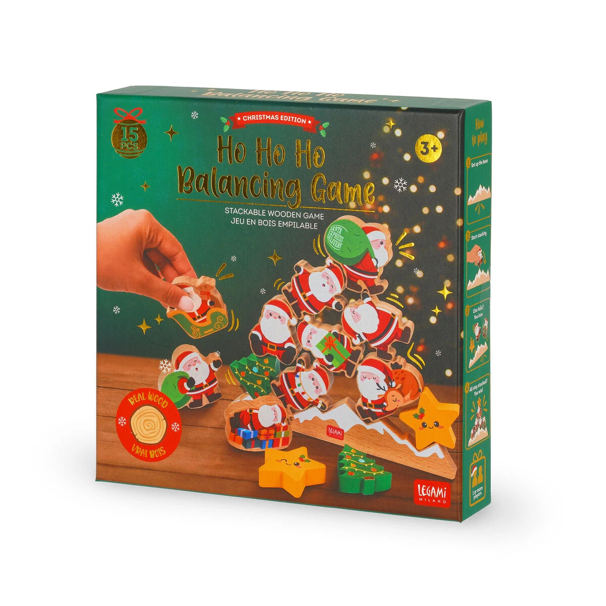 Legami - Juego de Madera Apilable - Juego de Equilibrio Ho Ho Ho