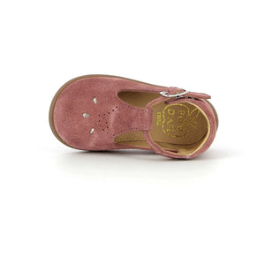 Pom d'Api - Sandalias de terciopelo Salomé de pie | Rosa