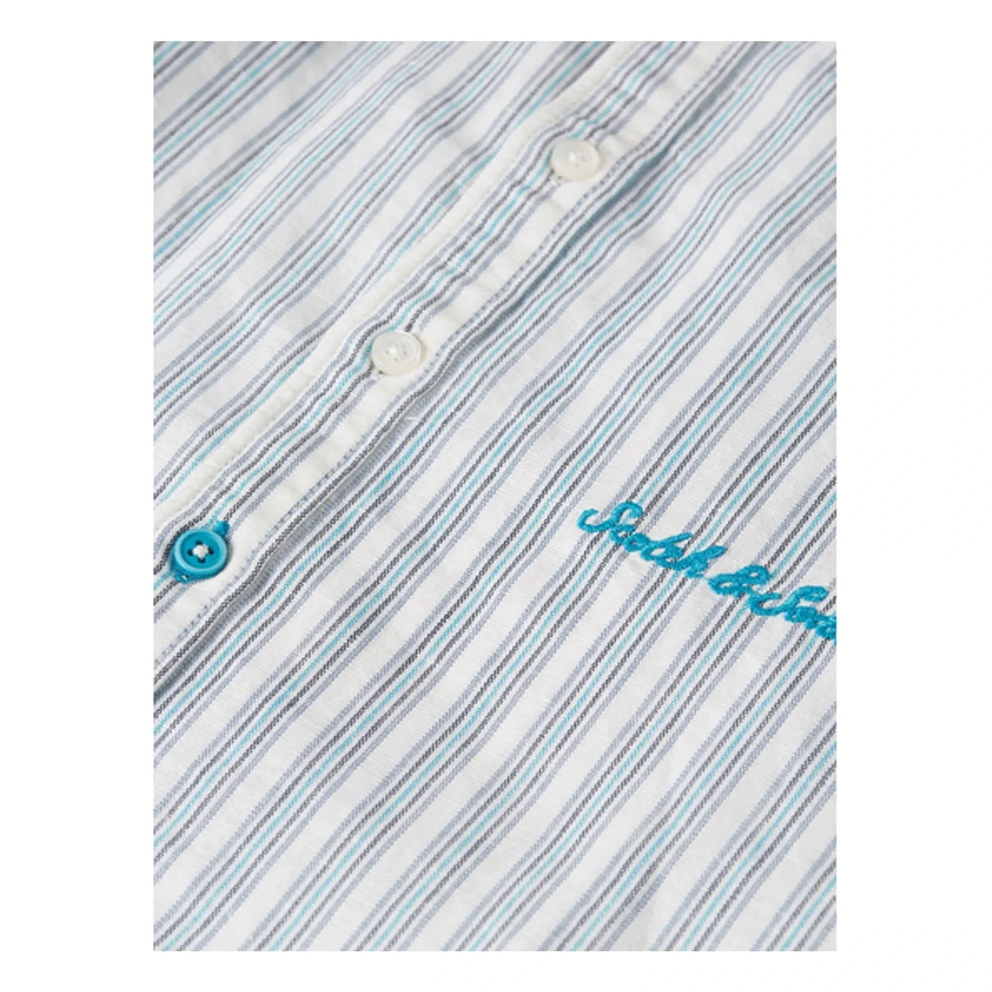 Scotch & Soda - Camisa de lino a rayas | Azul claro