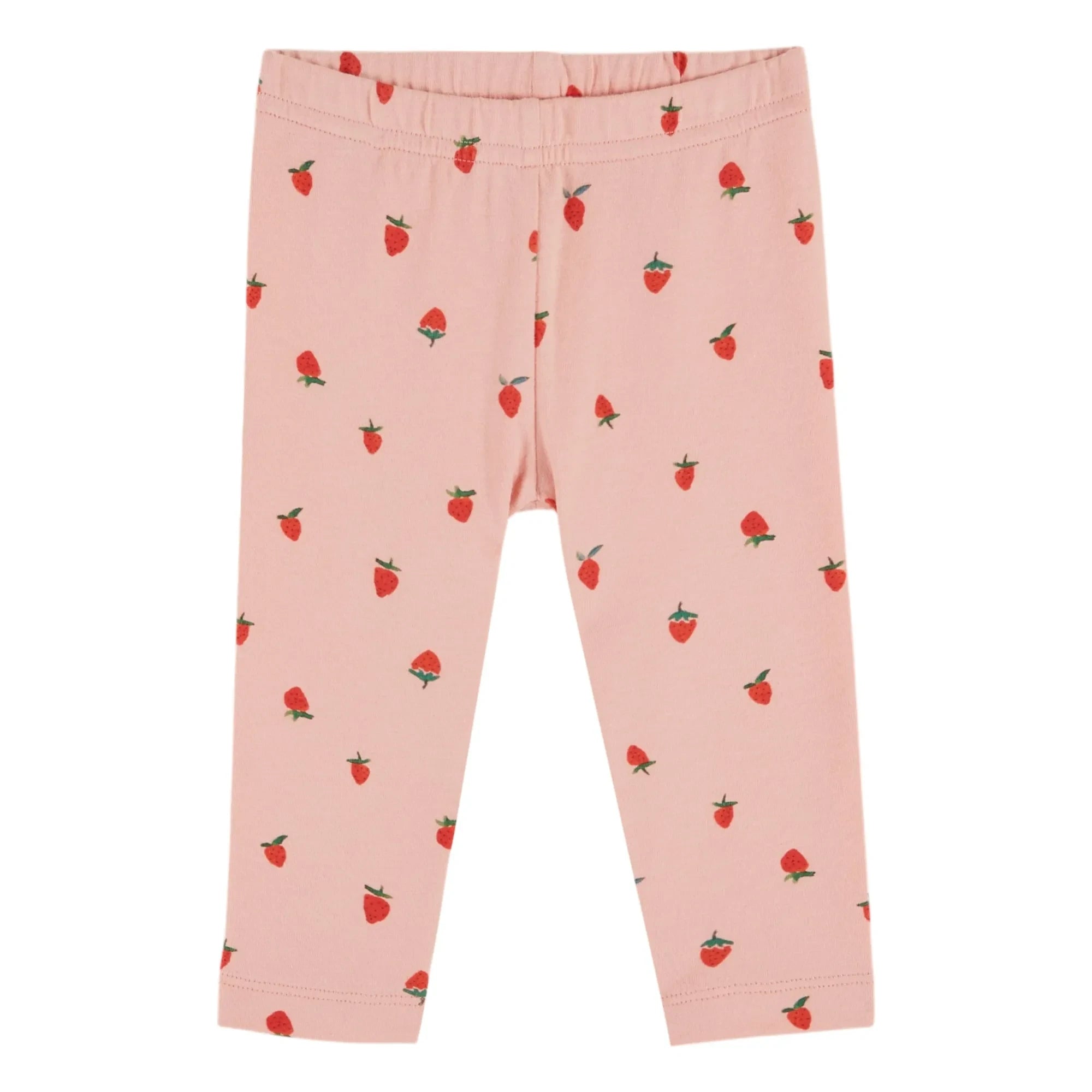 Emile et Ida - Leggings de Algodón Orgánico con Estampado de Fresas | Rosa