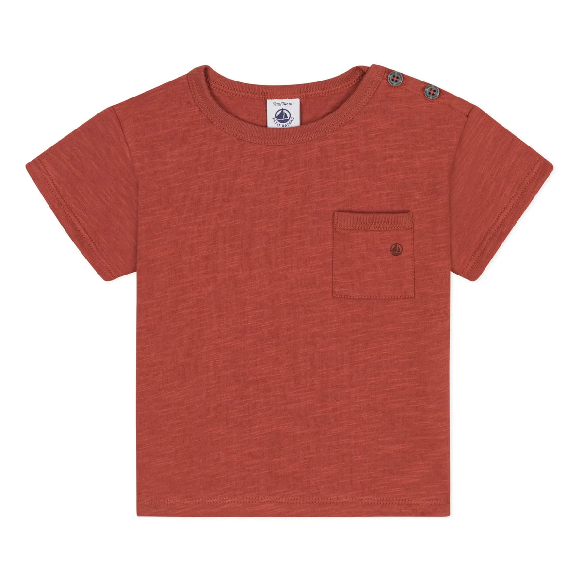 Petit Bateau - Camiseta Flameada de Punto Jersey Marmiton | Canela